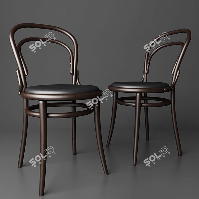 TON Cafe Chair 14: Stylish and Comfortable 3D model image 1