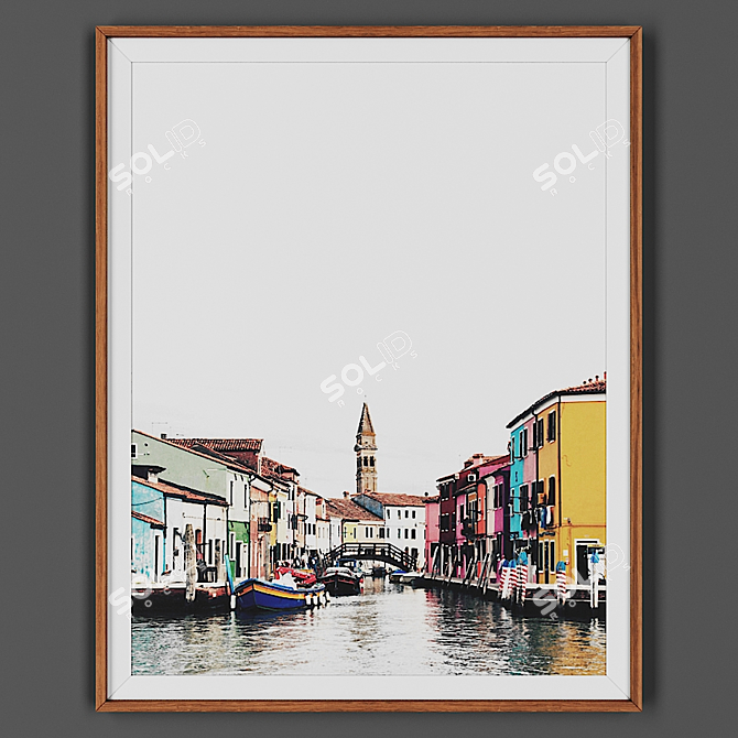  Wooden Frame Painting 3D model image 1