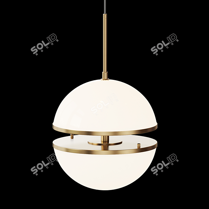 Modern Metal and Glass Lampatron DEBERT 3D model image 2