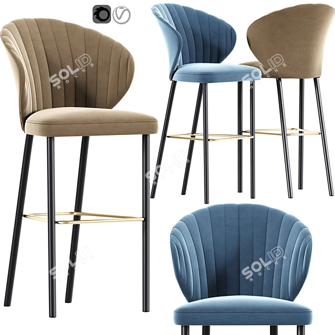 Modern Clearance Heidi Bar Stool 3D model image 1