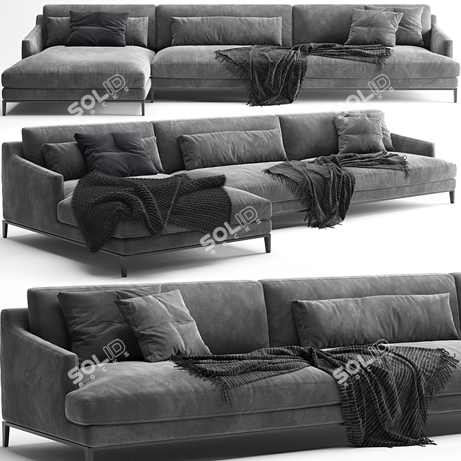 Modern Poliform Bellport Sofa 3D model image 1