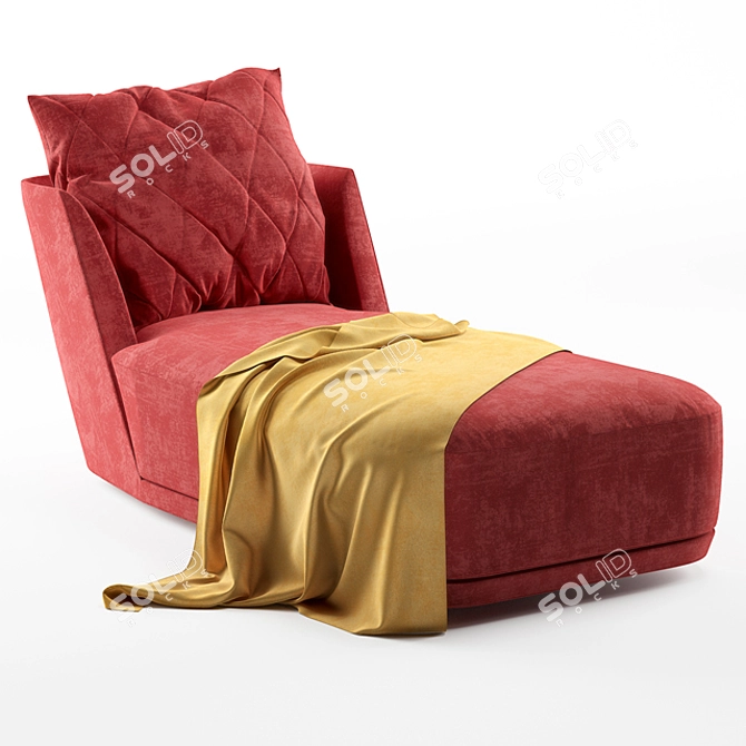 Elegant Grace Alberta Chaiselongue 3D model image 1