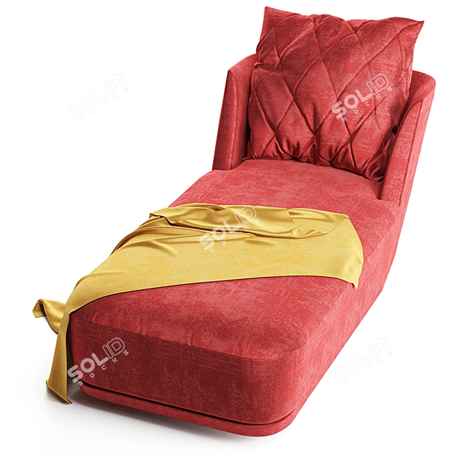 Elegant Grace Alberta Chaiselongue 3D model image 2