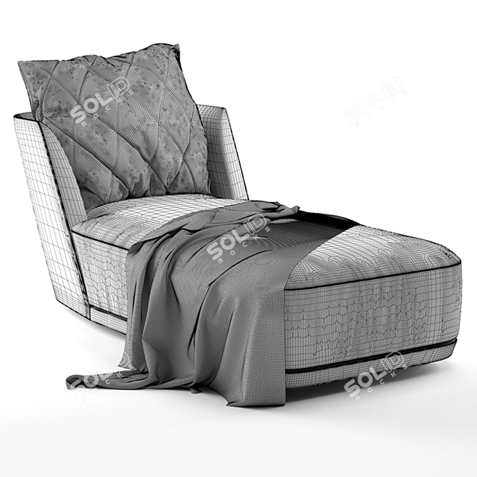 Elegant Grace Alberta Chaiselongue 3D model image 3