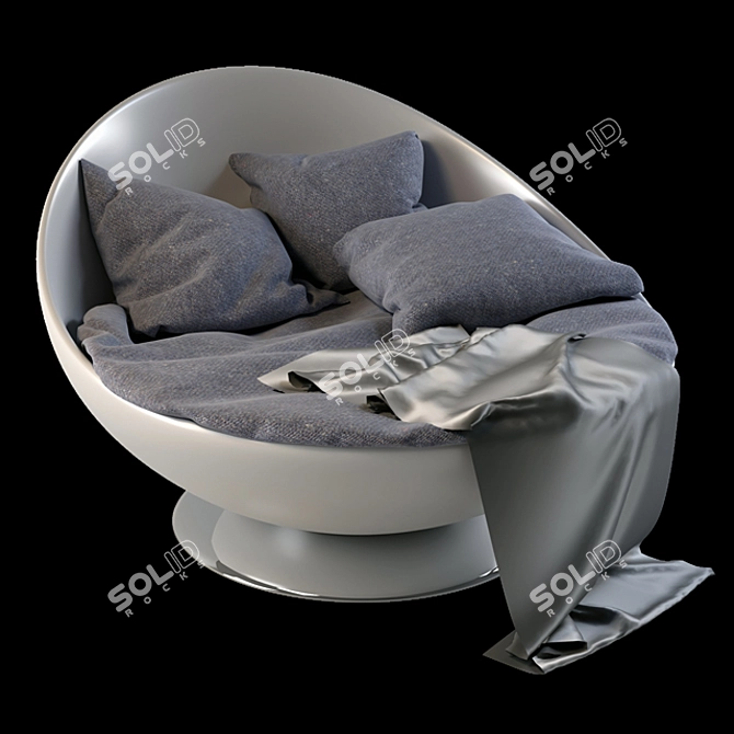 Sleek Spherical Sofa - Modern Design! 3D model image 1