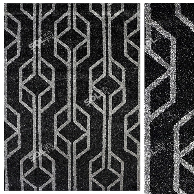  Modern Chic: Martha Rug 3D model image 1