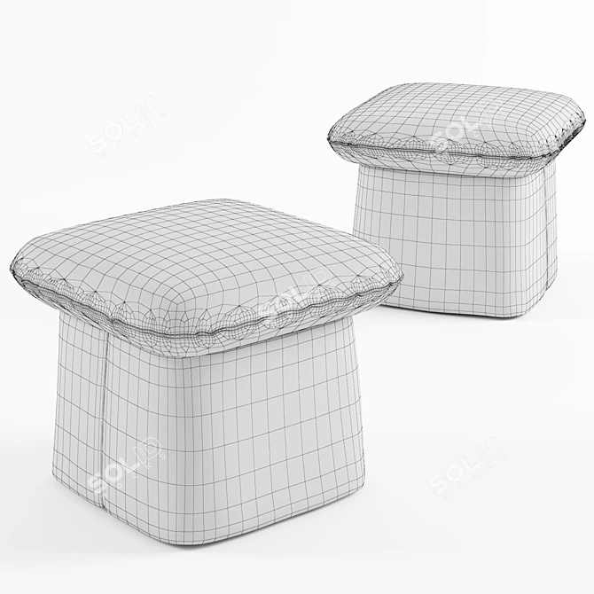 Bulè Ottoman: Stylish and Versatile 3D model image 2