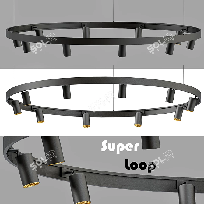 Delta Light SUPERLOOP MDL: Innovative Lighting Solution 3D model image 1