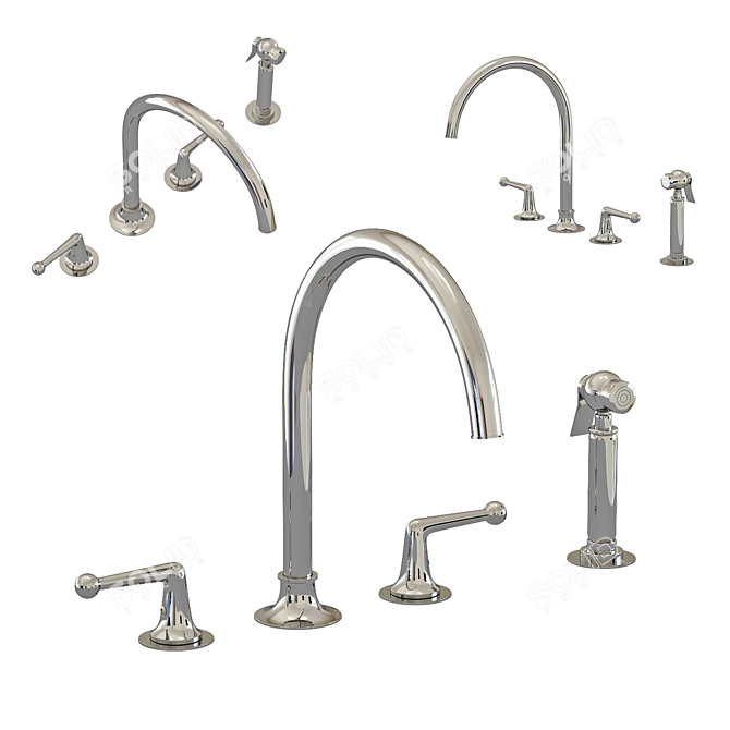 Dash DSKM30 Waterworks Kitchen Faucet 3D model image 1