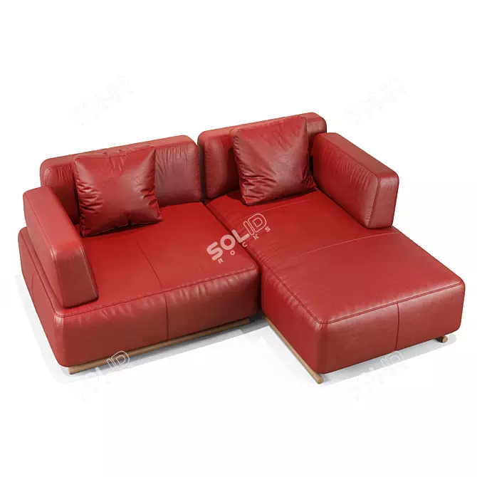 Natuzzi Cava 2 - Sleek Design Sofa 3D model image 1