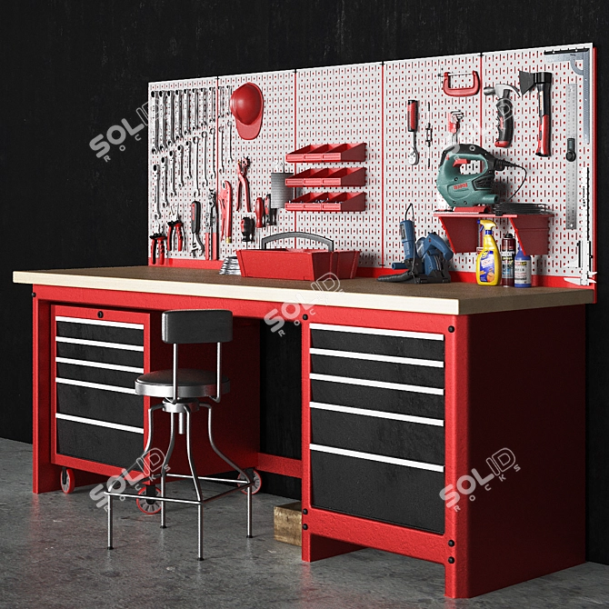 Versatile Garage Tool Set 3D model image 7