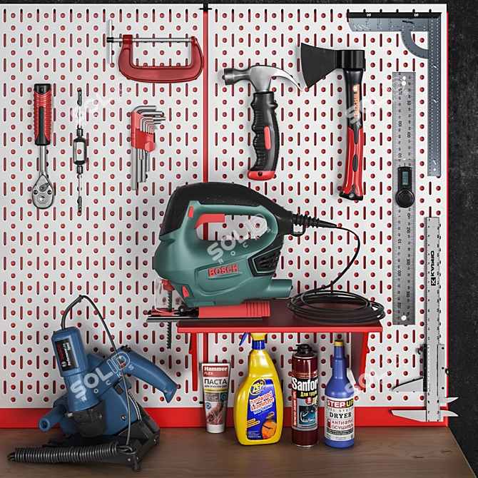 Versatile Garage Tool Set 3D model image 8