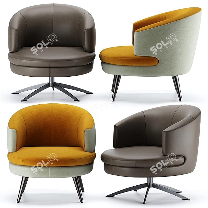 Maxdivani Blenda Sofa: Contemporary Elegance and Comfort 3D model image 1