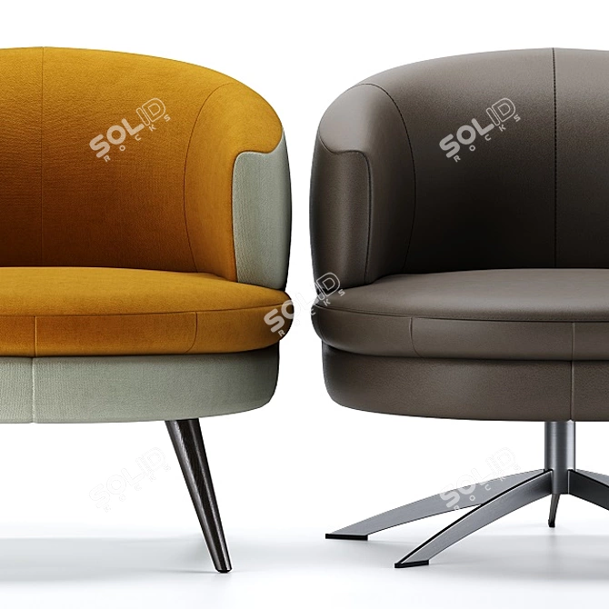 Maxdivani Blenda Sofa: Contemporary Elegance and Comfort 3D model image 2