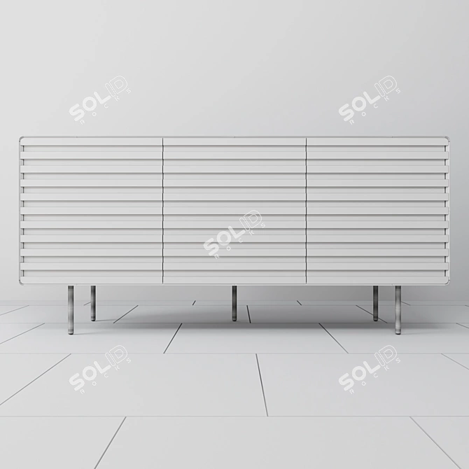 Modern Graphite Sideboard - Kesia 3D model image 3