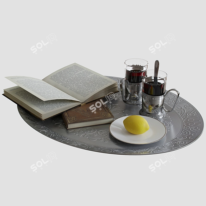 Elegant Decor Set 3D model image 1