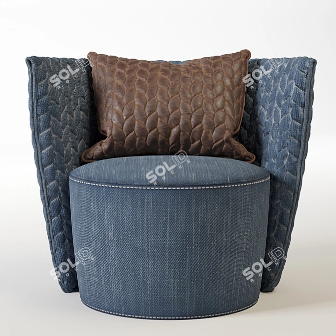 Elegant 3D Armchair: Vray & Corona 3D model image 1