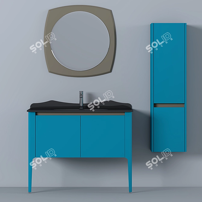 Modern Bathroom Vanity Set - Troy 100cm 3D model image 2