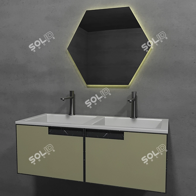 Sleek Neutroled Vanity: Antonio Lupi 3D model image 1