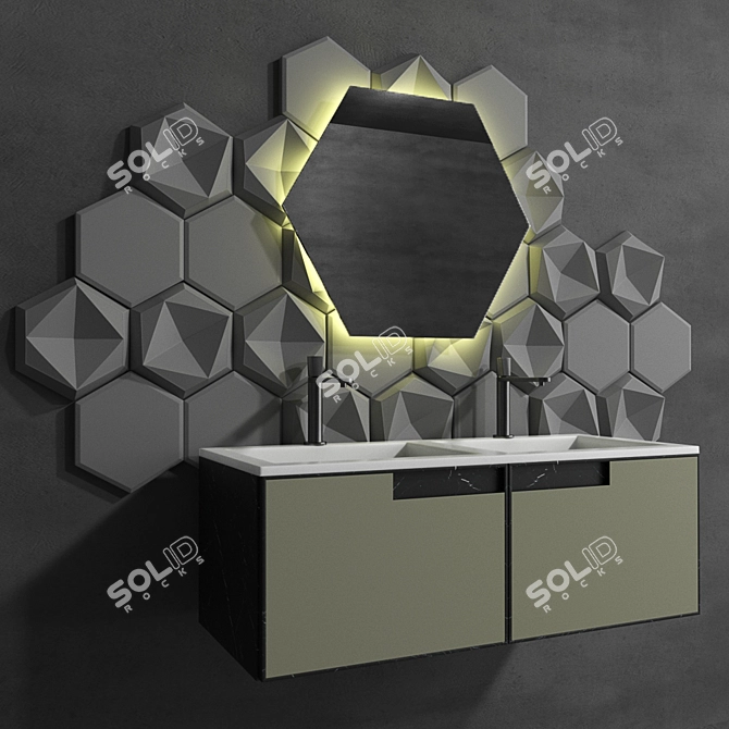 Sleek Neutroled Vanity: Antonio Lupi 3D model image 2