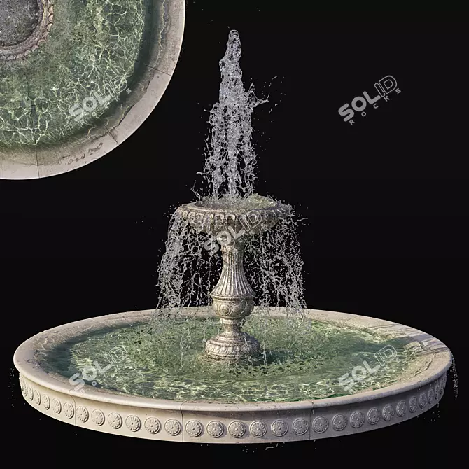 Elegant 3D Classic Fountain 3D model image 1