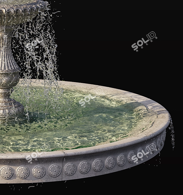 Elegant 3D Classic Fountain 3D model image 5