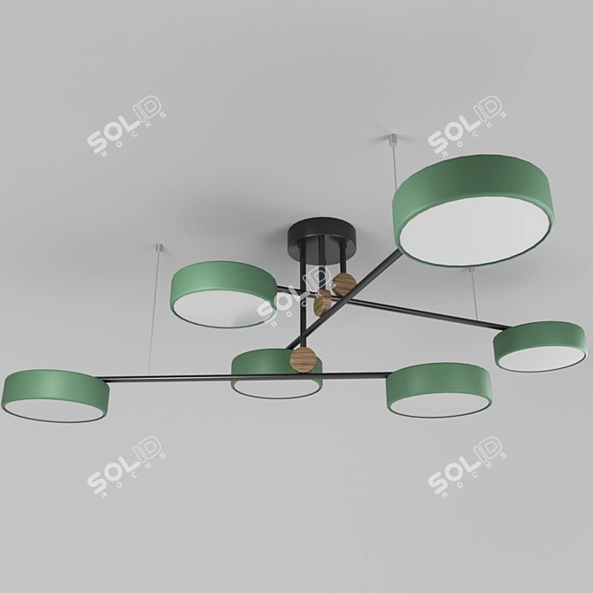 Technum LED Color Pendant Light 3D model image 1