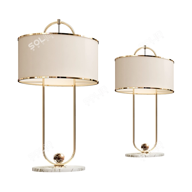 Elegant Luxe Table Lamp 3D model image 1