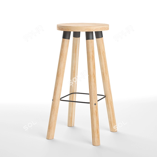 Elegant Partridge Bar Stool 3D model image 2