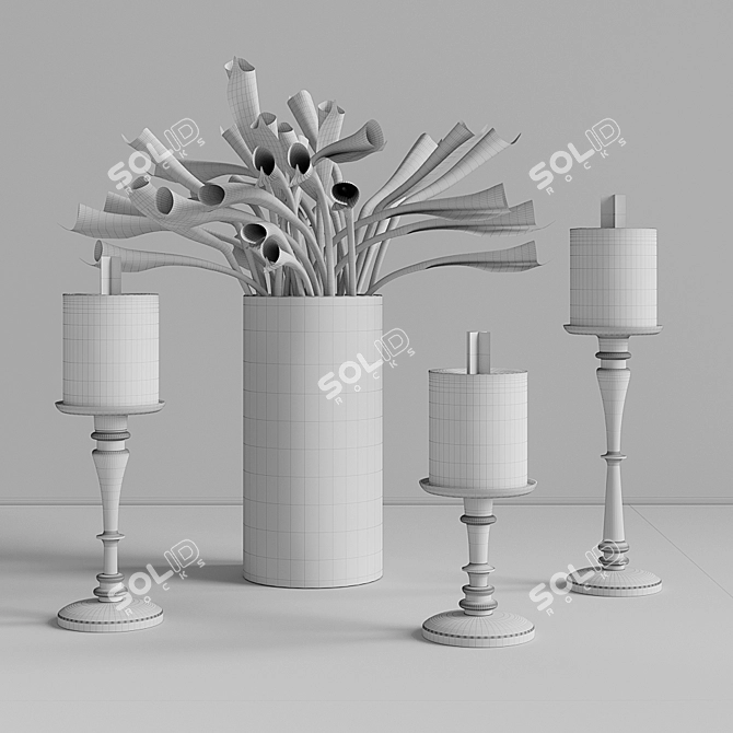 Elegant Decor Set: High Poly 3D model image 2