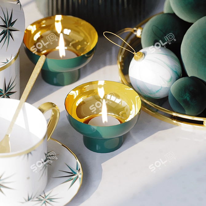 H&M Sparkling Christmas Decor Set 3D model image 2