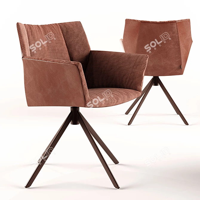 Gustav Junior Dining Chair: Sleek and Comfortable 3D model image 1