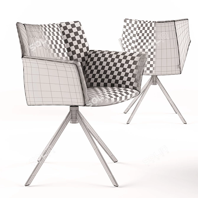 Gustav Junior Dining Chair: Sleek and Comfortable 3D model image 3