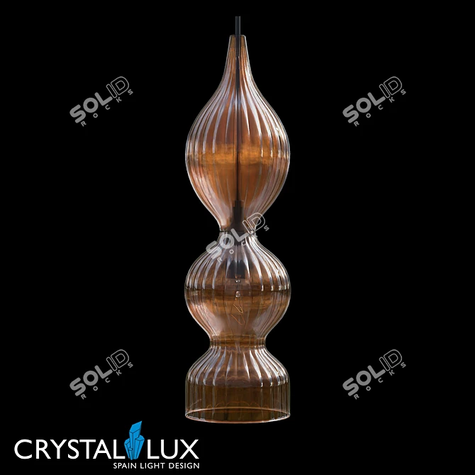 Crystal Lux Iris SP1 B Amber Pendant 3D model image 1