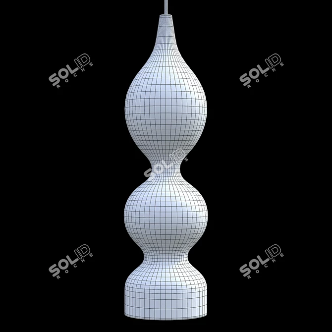 Crystal Lux Iris SP1 B Amber Pendant 3D model image 2