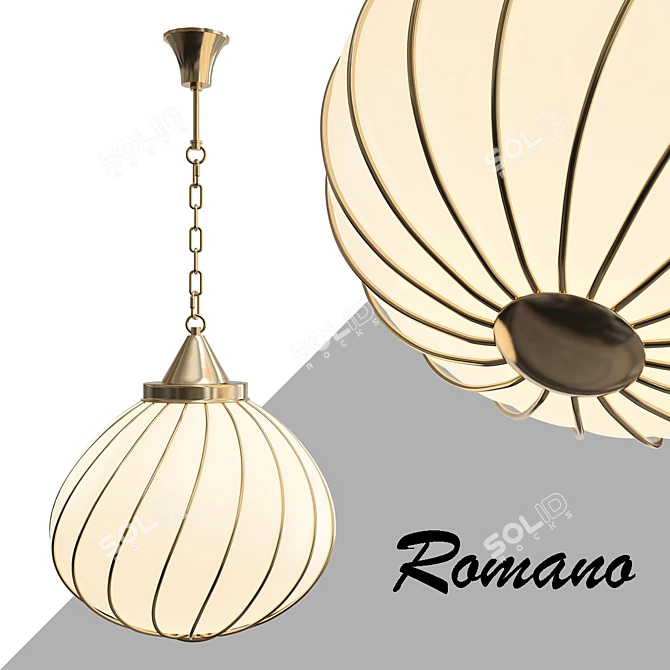 Elegant Romano Chandelier 3D model image 1