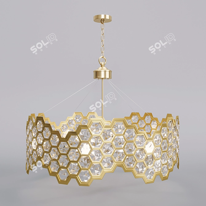 Stylish Crystal Decor Chandelier 3D model image 1