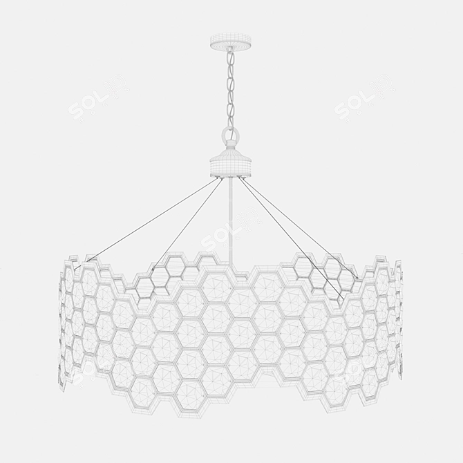 Stylish Crystal Decor Chandelier 3D model image 2