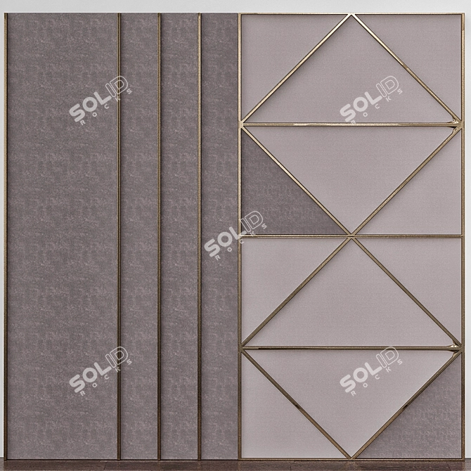 Elegant 3D Wall Panel 3D model image 1