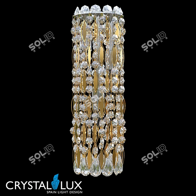 Crystal Lux Lirica SP3 Chrome Pendant 3D model image 1