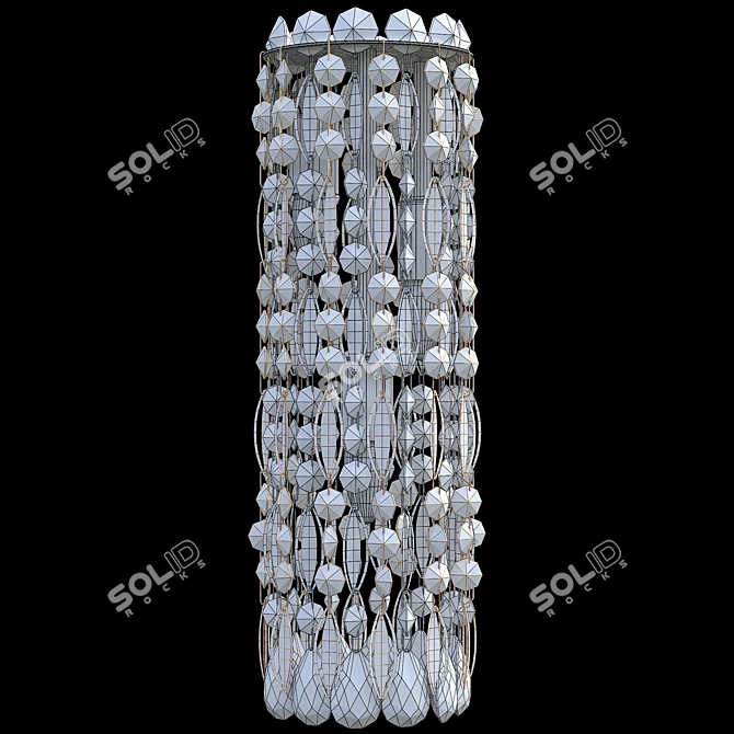 Crystal Lux Lirica SP3 Chrome Pendant 3D model image 2