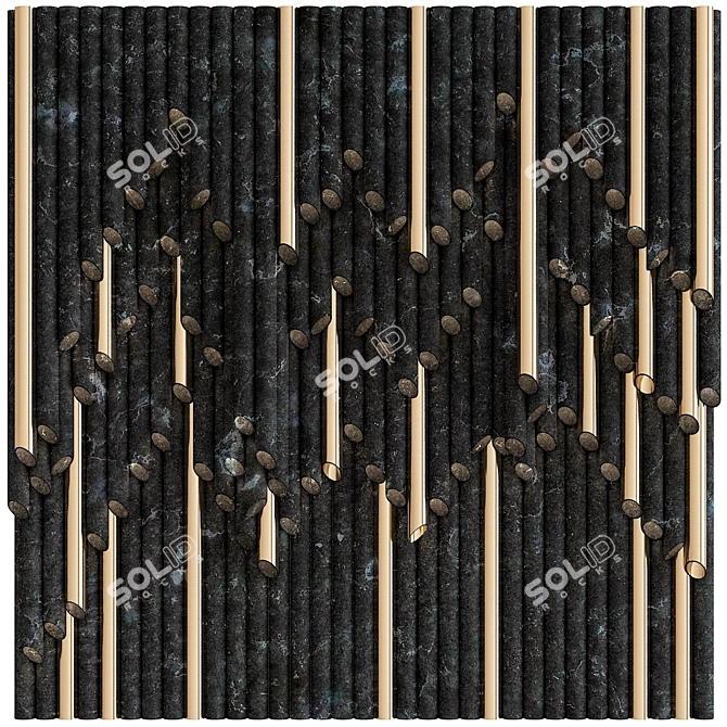 Bamboo Bliss: Stylish Wall Decor 3D model image 1