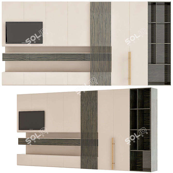 TV Closet Organizer: Elegant & Functional 3D model image 1