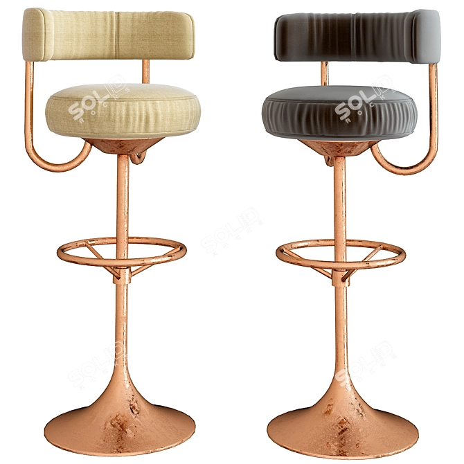 Johansson Bar Stools: Elegant & Modern 3D model image 1