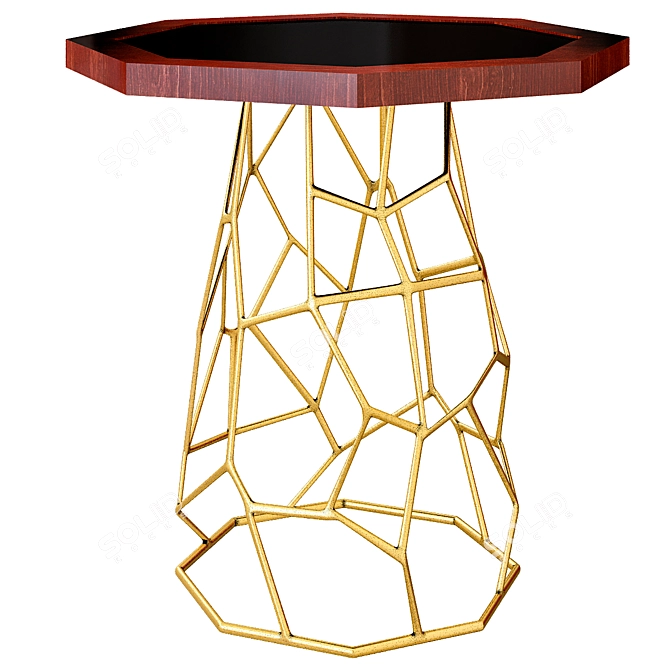 Elegant Gaudi Side Table 3D model image 1