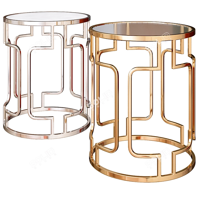 Ring Side Table: Elegant and Functional 3D model image 1