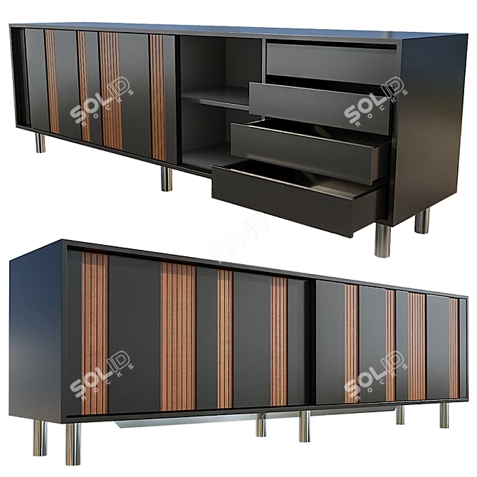 Larissa Buffet Sideboard: Stylish Console Table 3D model image 1