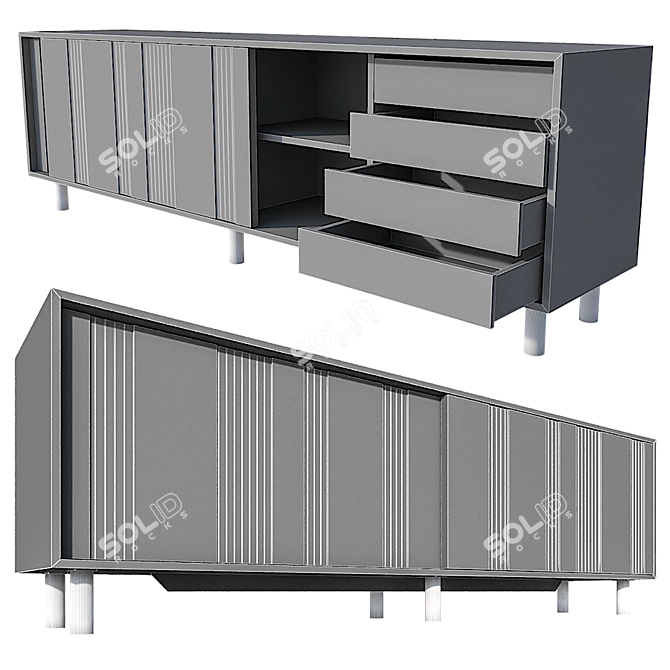 Larissa Buffet Sideboard: Stylish Console Table 3D model image 3