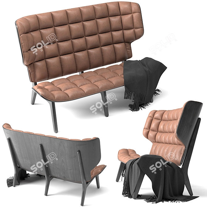 Mammoth Sofa: Stylish and Comfortable 3D model image 2