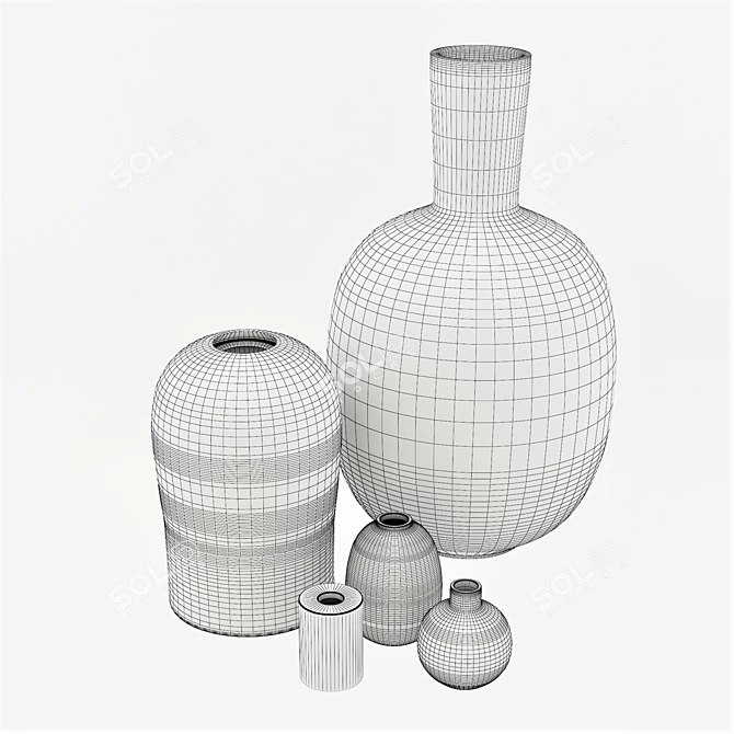 Chic Vases by H&M and L'Appartement 3D model image 2